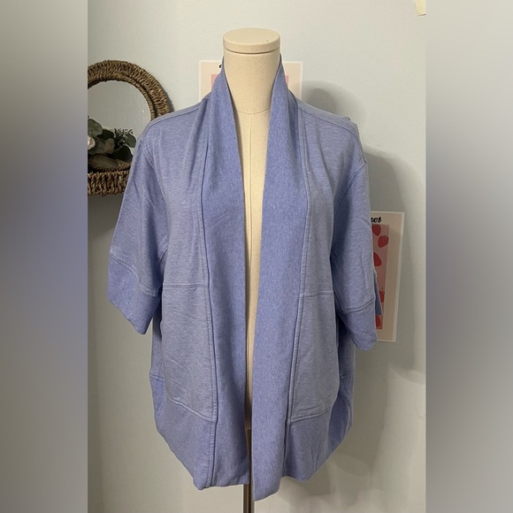 Women’s Athleta Lotus Wrap Open Front Blue Heather Size XXS/XS Style 980564-02 - Picture 1 of 5